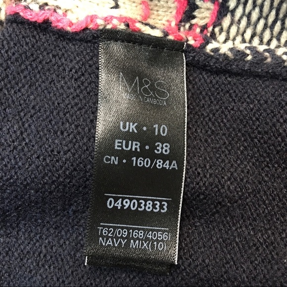 Marks & Spencer PERUNA Women’s Striped Knit Sweater Sz 10 Uk - Picture 4 of 8